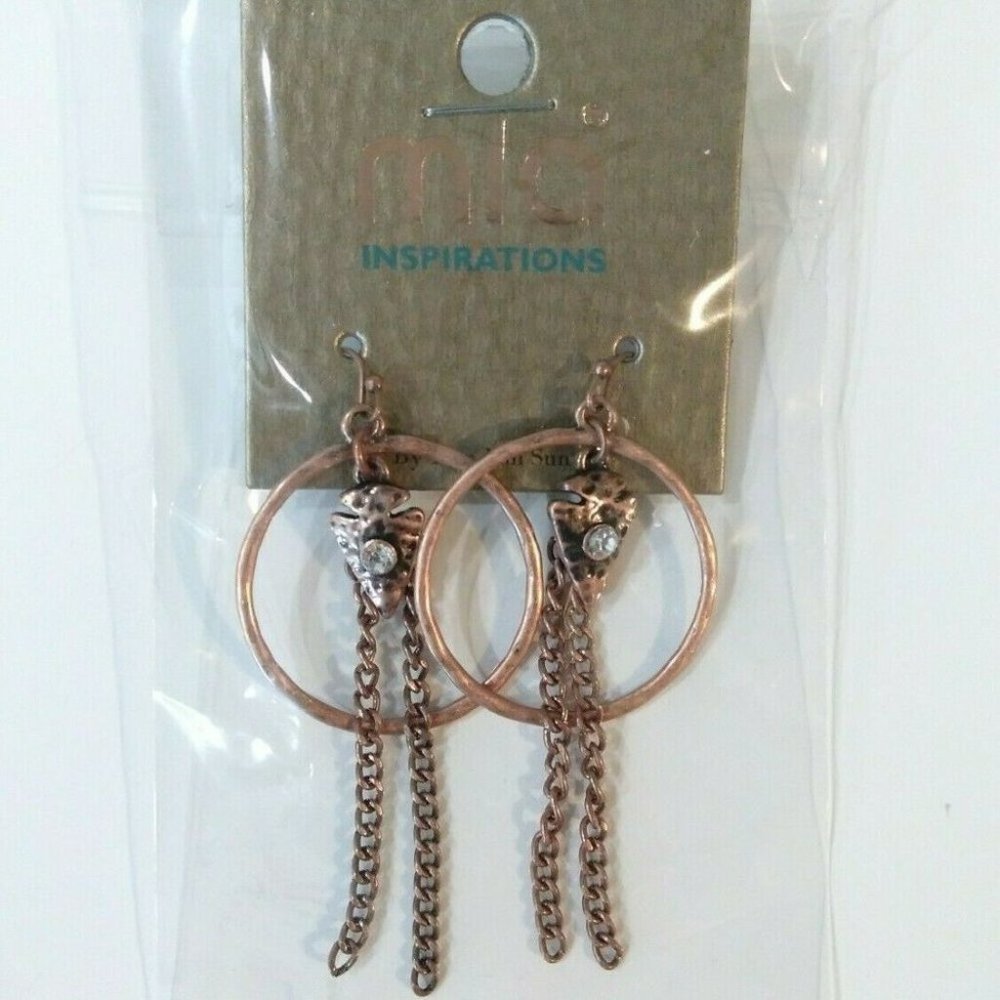 3/$10 ‎ Hoop Earrings Faux Diamond Arrowhead